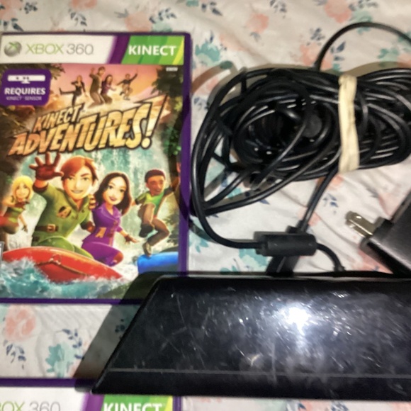 OEM Microsoft XBOX 360 Kinect Sensor Bar camera with adapter and 4 games Kinect - Picture 2 of 16